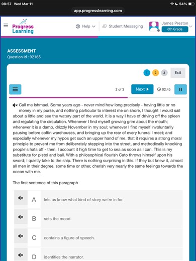 Call me Ishmael. Some years ago - never mind how long precisely... | Filo