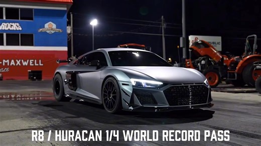 5.3K views · 40 reactions | The Quickest Audi R8 On The Planet Cuts The Quarter-Mile In Half #audi | CarBuzz | Facebook
