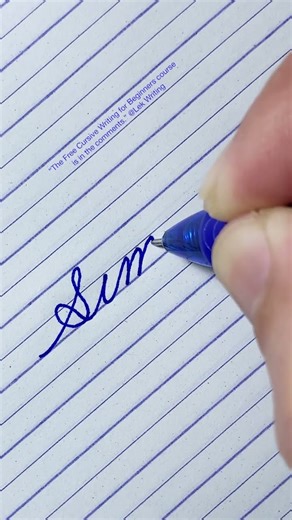 How to write “Simple” in English cursive writing | Daily usable words | Cursive handwriting practice