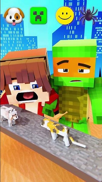 Minecraft Voice Emoji Game Challenge with Mikey & JJ