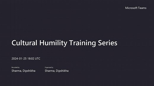 Cultural Humility Training Series: Trauma-informed communication engagement