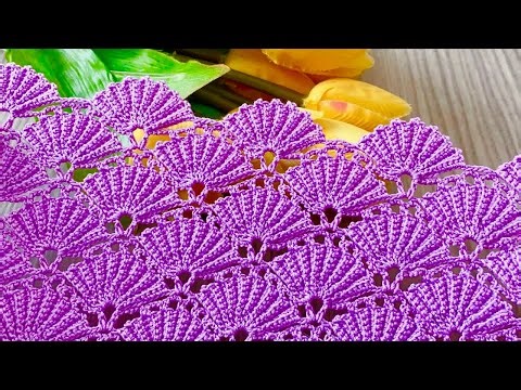 🌟Eye-Catching Fan Stitch Crochet Pattern‼️How to Make a Shawl, Blanket, or Blouse Pattern