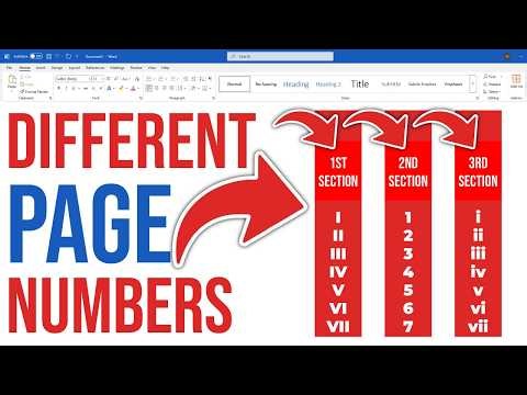 How to Add Different Page Numbers in Word to Every Section