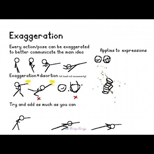 Exaggeration - The 12 Principles of Animation #animation