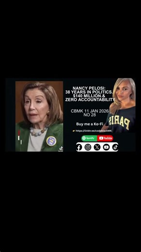 Nancy Pelosi — 38 Years in Politics, the Only Person She Looked After Was Herself: $140 Million and Zero Accountability How long she’s been in power • Entered Congress: 1987 • Time in federal office: ~38 years • Speaker of the House: 4 years total (2007–2011, 2019–2023) That’s nearly four decades writing laws that affect everyone else. Her government pay • Regular congressional salary: ~$174,000/year • Speaker salary (when applicable): ~$223,500/year That income does not remotely account for her