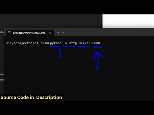 Python Tutorial to Start HTTP Live Server For Static Files in Terminal Full Tutorial