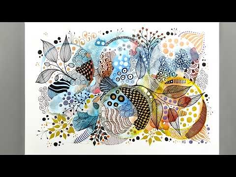Stunning Watercolor Zentangle Art by Hu Art | Creative & Relaxing