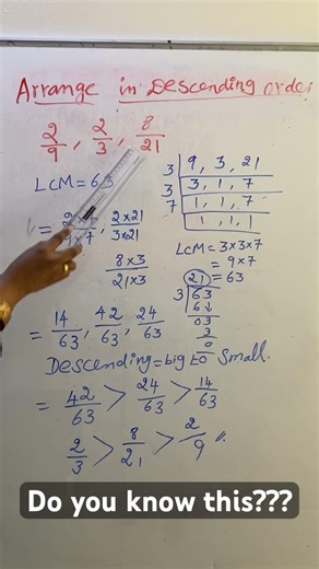 Descending orders #maths #shorts