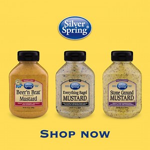 It's #NationalHamburgerMonth and we're celebrating with some of Silver Spring Foods' tastiest mustards! What's your favorite mustard flavor to add to a burger? Tell us in the comments  #Mustard #Burger #Tasty #Flavor #EverythingBagel #StoneGround #Beer #Brat | Silver Spring Foods, Inc. | Facebook