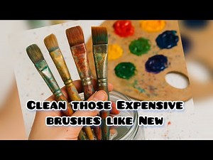 How to clean synthetic paintbrushes and fix those hooked tips