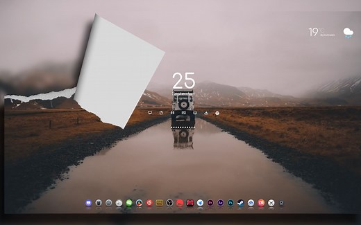 win10/win11桌面美化教程Rainmeter雨滴皮肤