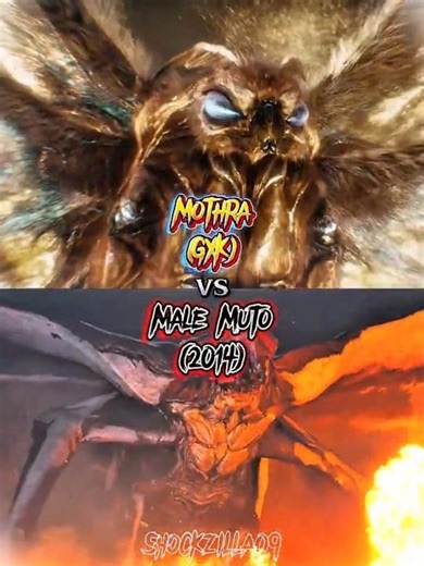 Mothra (GXK) vs Male Muto (2014) |#godzillaxkongthenewempire #godzilla