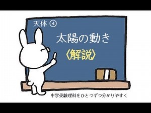 Junior high school entrance exam science video explanation celestial body 4 movement of the sun e...