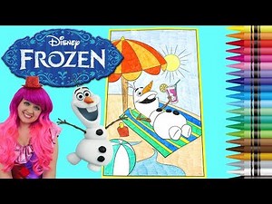 Coloring Olaf Disney Frozen GIANT Coloring Book Page Crayola Crayons | KiMMi THE CLOWN