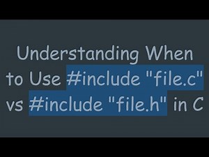 Understanding When to Use -include "file.c" vs -include "file.h" in C