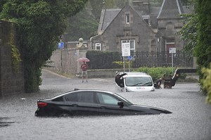Flash flooding and storms cause chaos as homes are evacuated in Aberdeen