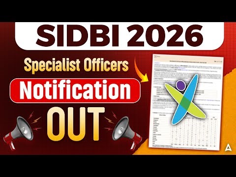 SIDBI SO Recruitment 2026 Notification OUT | Specialist Officer 2026 Vacancy | Complete Details