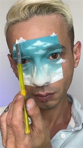 Sky tutorial ☁️🌩️#tutorial #makeup #makeuptutorial