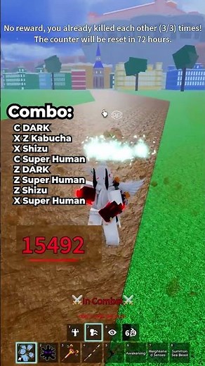 The 3 BEST Skill Combos in Blox Fruits 😎 #roblox #bloxfruits #dough #shorts #bloxfruitsupdate