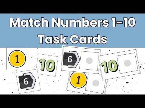 Match Numbers 1–10 Task Cards | 12 Sets of Hands-On Early Math Practice (TPT Preview)