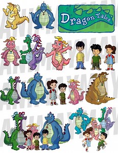 Dragon Tales Cartoon Clipart Bundle (digital Download) - Etsy