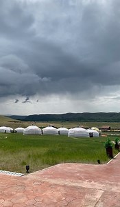 Immerse yourself in the serene beauty and tranquil ambiance of our resort just moments before the rain 🌧️❤️ | Glory Resort Mongolia