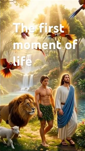 The First Moment of Life | Genesis Creation Scene #Genesis#CreationOfMan#Jesus#BibleStory#Faith