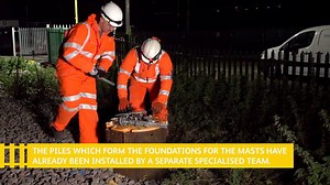 8.1K views · 169 reactions |  Overhead line masts for electrification were installed on the route between London and Corby for the first time in more than 40 years!  ➡️ https://www.networkrail.co.uk/feeds/video-landmark-step-on-midland-main-line-upgrade-takes-place/ ️ This significant milestone is part of the biggest upgrade of the Midland mainline since it was completed in 1870. #railwayupgradeplan #electrification | Network Rail | Facebook