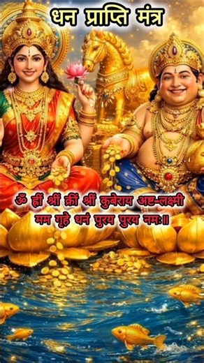 धन प्राप्ति मंत्र | kuber-Lakshmi Mantra for Wealth & Prosperity📿💵 #mahalakshmi#kuberamantra#shorts