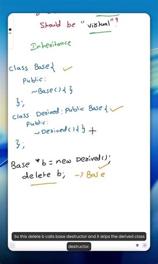 Why Base Class Destructor Should Be Virtual | C++ Interview Trap #shorts