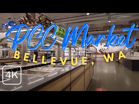 Organic Grocery PCC Community Market at Wilburton Village in Bellevue WA Washington USA 4K Walk
