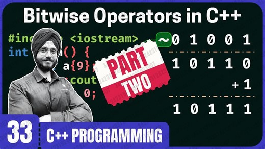2025.09.06 【Neso Academy】C + +中的位运算符（第2部分）_哔哩哔哩_bilibili