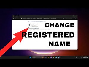 How to Change the Registered Name on Your Computer (Windows 11/10)