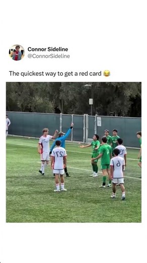 He got a red card for this 😂