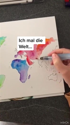 Drawing a World Map with Watercolors | Art Tutorial