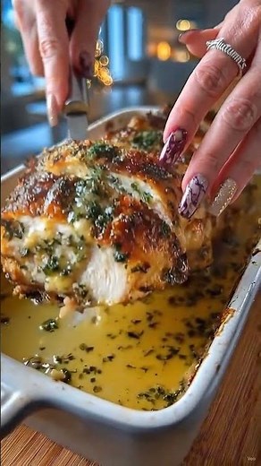 The Ultimate Garlic Herb Butter Baked Chicken! 🍗🌿🔥 #shorts #cookingathome