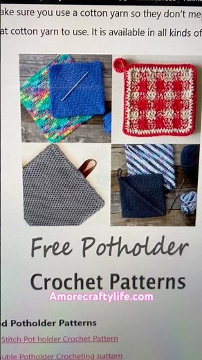 31 Free Easy Potholder Crochet Patterns Matching washcloths PDFs How tos #crochet #crochetpatterns