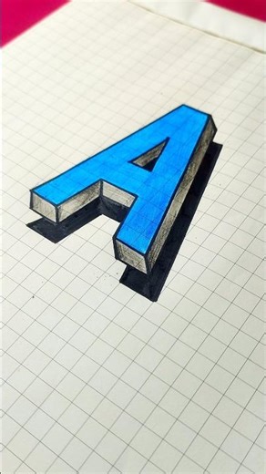 3D Drawing Trick 😱 Easy 3D Art Tutorial for Beginners 🎨 #shorts