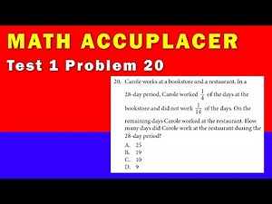 Math Accuplacer - Test 1 Problem 20