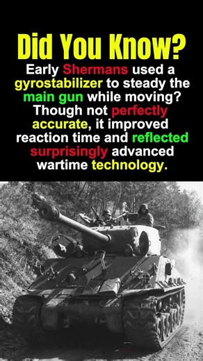 Sherman Tank Could Fire While Moving 🤯