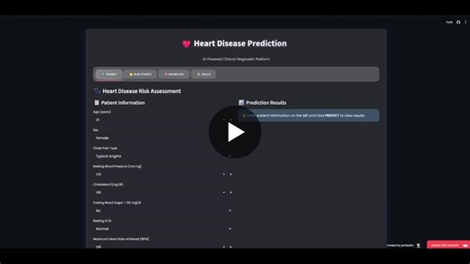 Machine Learning Project: Heart Disease Prediction with Streamlit | Purbashis Behera posted on the topic | LinkedIn