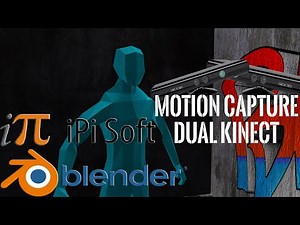 Ipi Soft Motion Capture with Dual Kinect, Demo in Blender (2019)