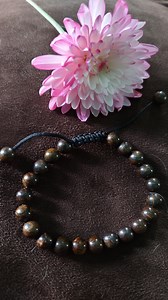 Bronzite Beaded Bracelet 8mm - Etsy