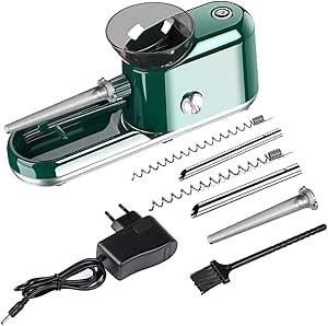 Electric Cigarette Rolling Machine Automatic Roller Maker Portable Household Auto Cigarette Injector Machine 3 in 1 for King/Regular Slim 100s Size Cigarettes Pre Roll Cones (Green)