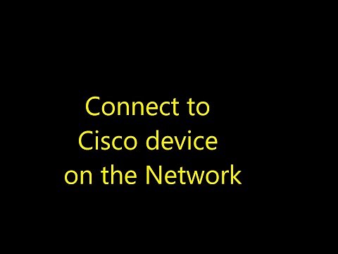 Connect to Cisco router over network