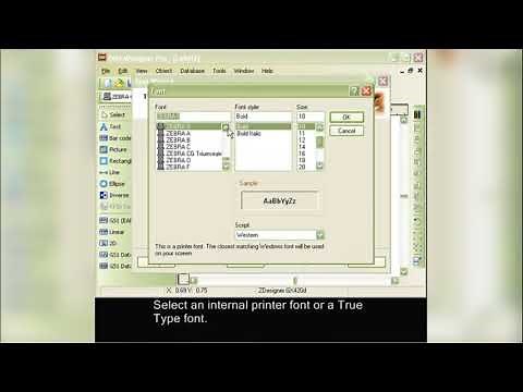 Zebra Designer Software Creating a text with fixed data