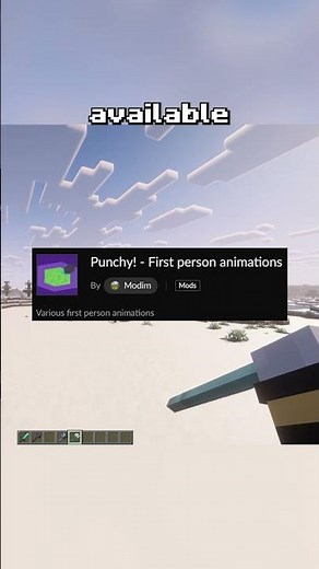 This mod adds cool first person animations., #minecraft #animation #moddedminecraft