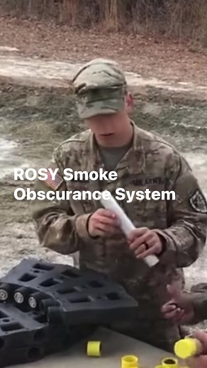 “Unlike conventional smoke and obscurant systems, ROSY produces within one second an instantaneous, large-area, multispectral interruption of the line of sight that shields even moving vehicles with a dynamic, long-lasting smoke screen. ROSY’s multi-mission capability assures 360° protection from multiple attackers, including stream and wave attacks. Moreover, thanks to effective screening in the visual and infrared spectrums, including integrated IR jamming and decoying effects, ROSY effectivel