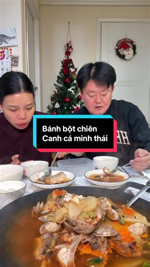 Ăn canh cá minh thái tuyết rơi đầu mùa#LuuThiLyThuThao #ancungtiktok #learnontiktok
