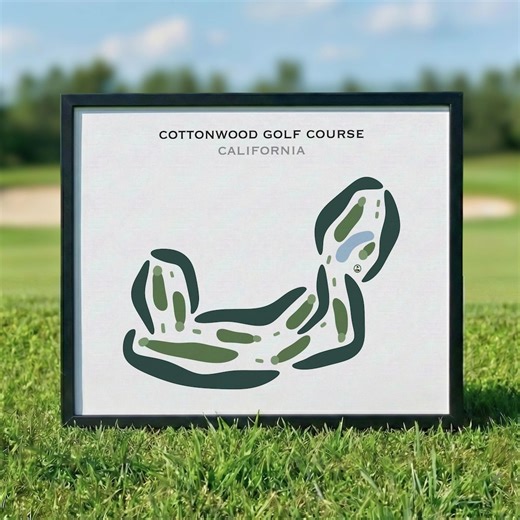 Cottonwood Golf Course, California | Golf Course Map, Golf Map, Golfer Gift for Him, Scorecard, Golfer Boyfriend Gift, Art Print Decor - Etsy UK